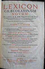 Lexicon GræcoLatinum Novum.